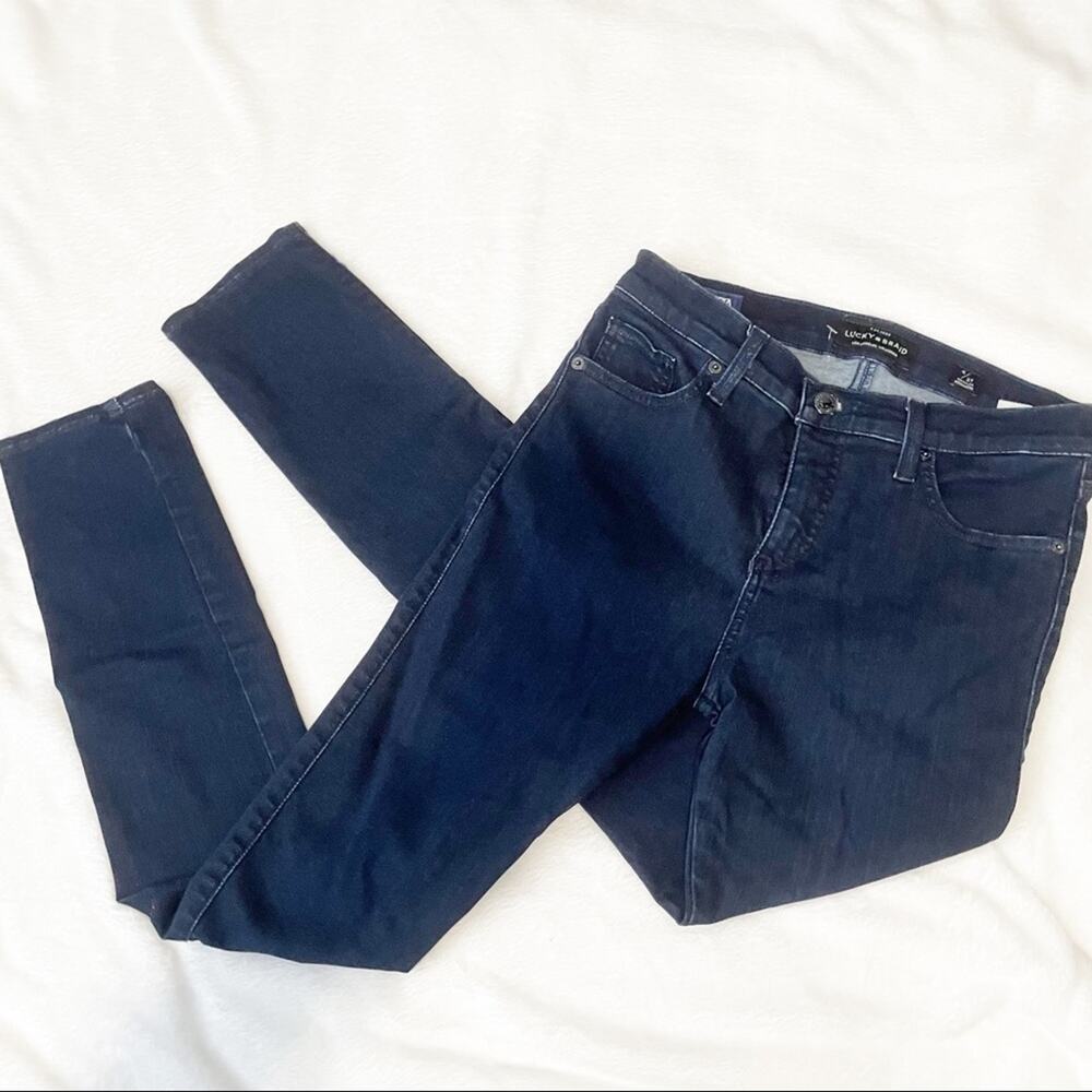 Lucky Brand Ava skinny dark blue jeans orta denim size 4 27